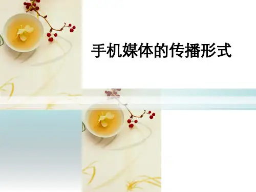 4.手机媒体的传播形式