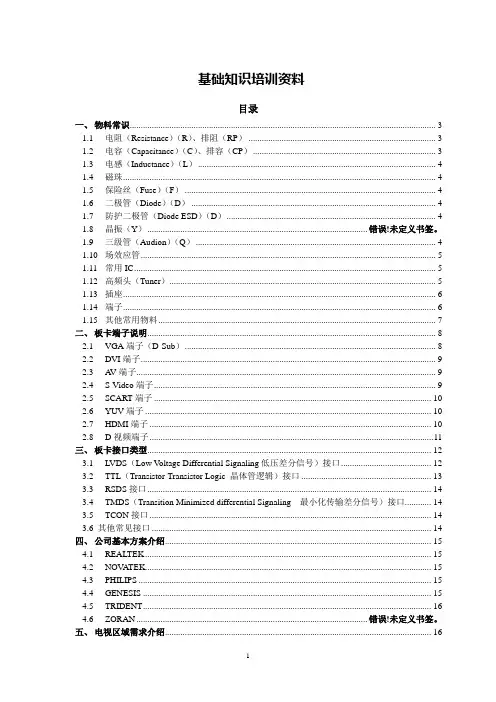 液晶显示器基础培训资料