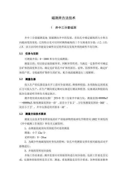 三分量磁化率井方法技术(实际工作)