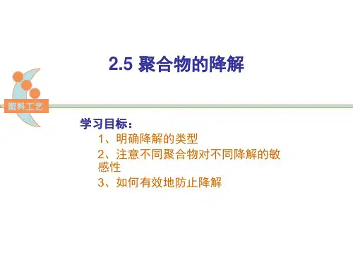 2.5 聚合物的降解