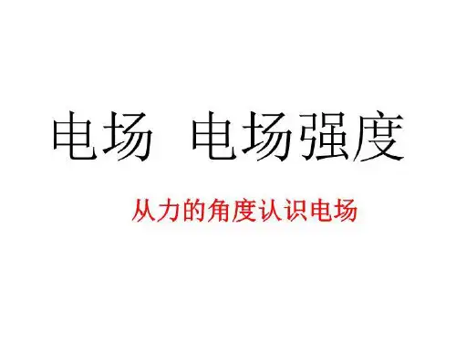 电场 电场强度.ppt