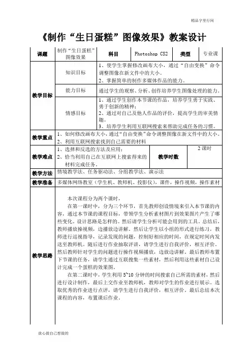 PS制作生日蛋糕效果