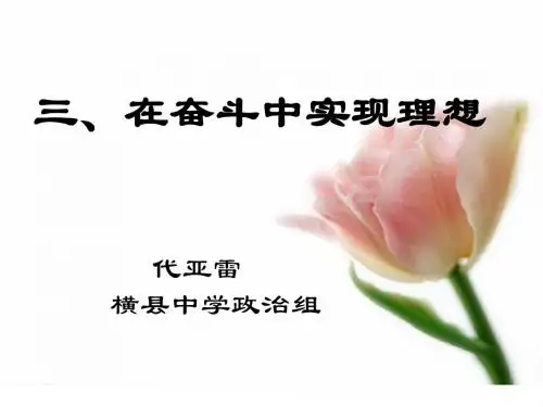 在奋斗中实现理想