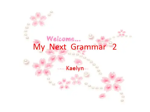 My  Next  Grammar   2解析