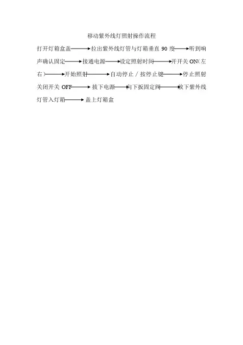 移动紫外线灯照射操作流程