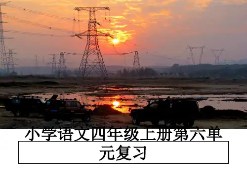 最新小学语文四年级上册第六单元复习教学讲义ppt