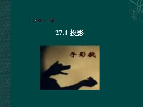 数学：沪科版九年级下 27.1 投影(课件)