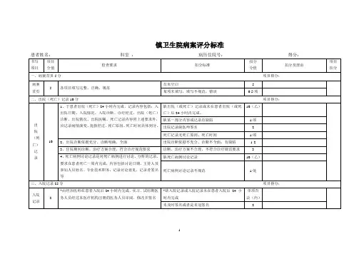 病案评分标准