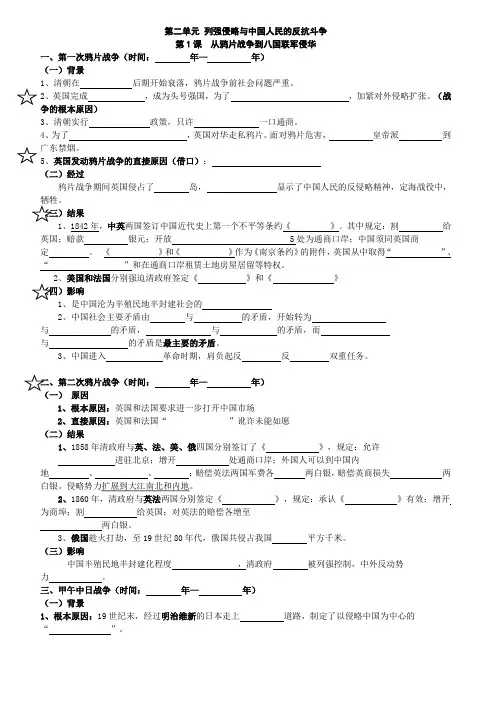 高考历史必修一知识点填空题汇总[推荐]