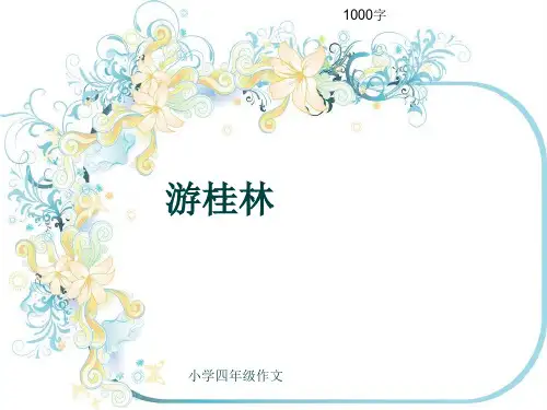 小学四年级作文《游桂林》1000字