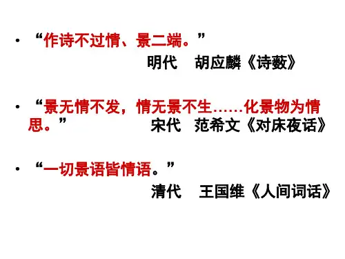 诗歌鉴赏之情景关系描述PPT课件
