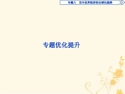 2020学年高中历史专题八当今世界经济的全球化趋势专题优化提升课件人民版必修2