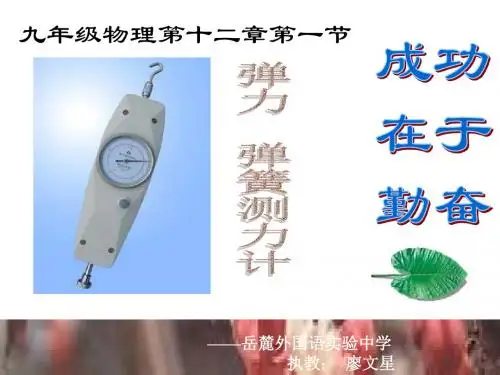 九年级物理弹簧测力计