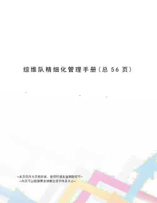 综维队精细化管理手册