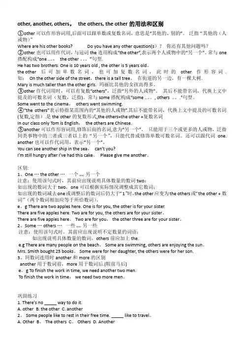 other--the-other-the-others-the-other和another的用法