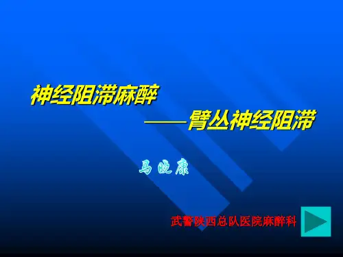 臂丛神经阻滞麻醉详解