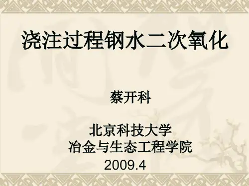 浇注过程钢水二次氧化