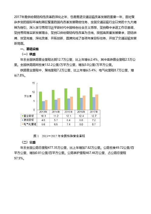 2017年交通运输行业发展统计公报