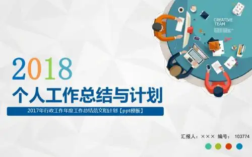 2017年行政工作年度工作总结范文和计划【ppt模板】