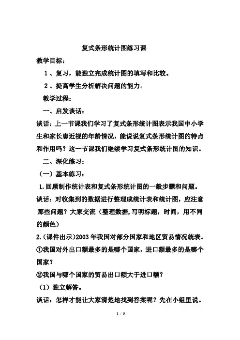 《复式条形统计图》习题精选2