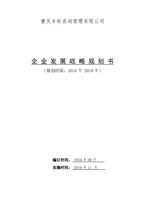 XXX发展战略规划书