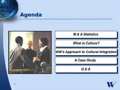 XX公司合并和获得的文化整合的重要(ppt 40页)(英文)