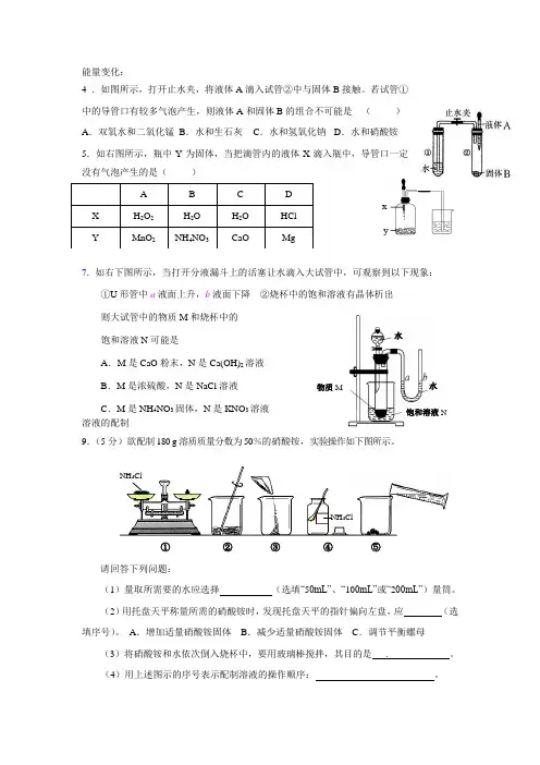溶液典型例题和图像分析