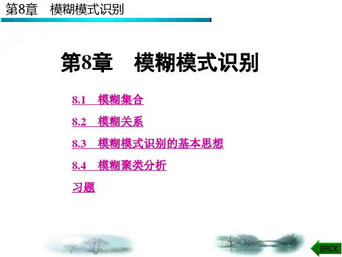 第8章模糊模式识别-西安电子科技大学