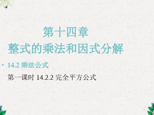 人教版数学八年级上册 14.2乘法公式(共29张PPT)