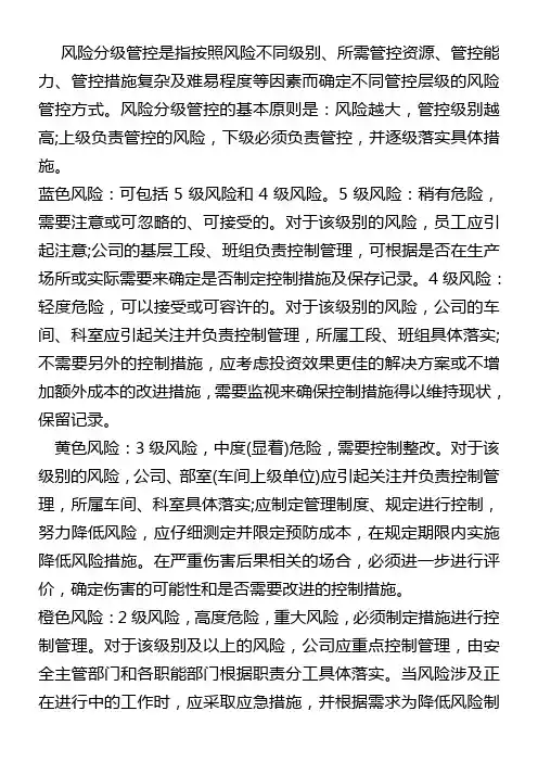 风险分级管控标准 2