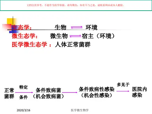 医学微生物学细菌的感染和免疫课件