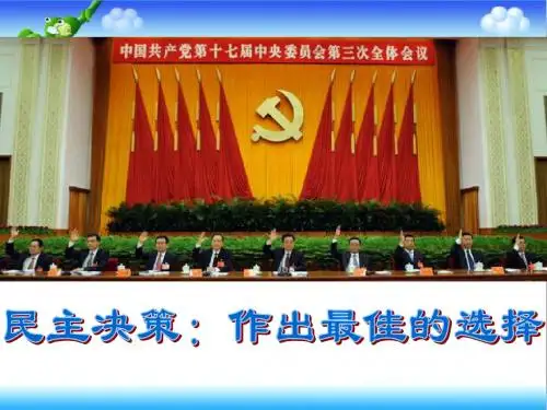 最新人教版政治必修2《民主决策：作出最佳选择》课件11(22张PPT)