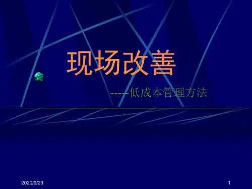 现场改善管理低成本管理方法(终版)PPT课件