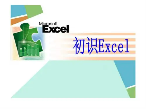 中学信息技术- 《初识Excel》课件
