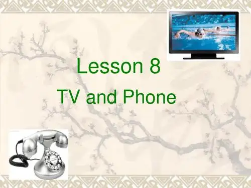 冀教版四年级英语上册《Lesson 8 TV and Phone》公开课课件