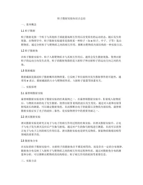 粒子散射实验知识点总结