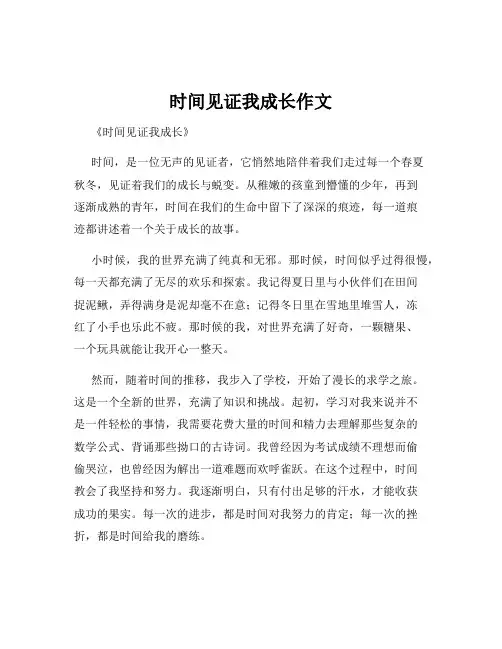 时间见证我成长作文