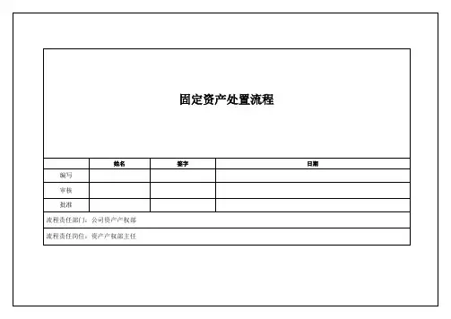 固定资产处置流程
