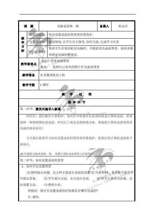 电脑桌面换一换