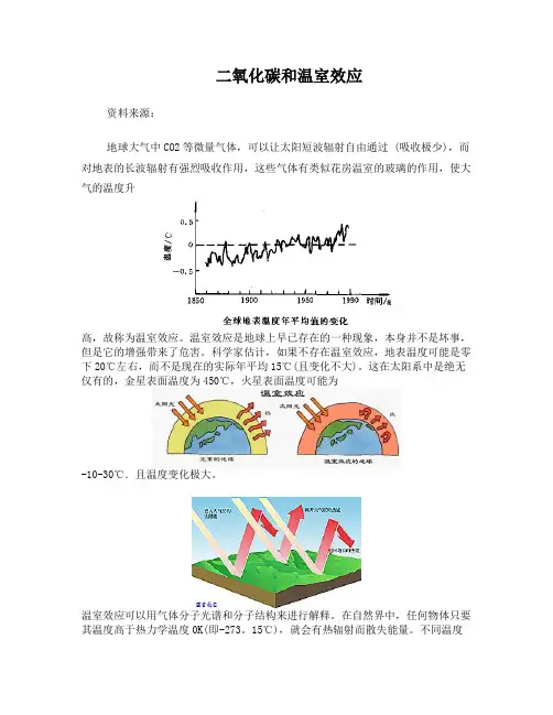 二氧化碳与温室效应