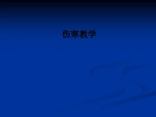 伤寒教学PPT课件