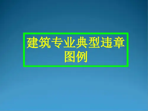 建筑专业典型违章图例