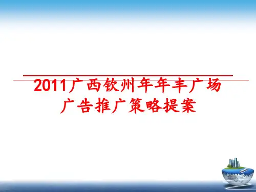 最新广西钦州年年丰广场广告推广策略提案