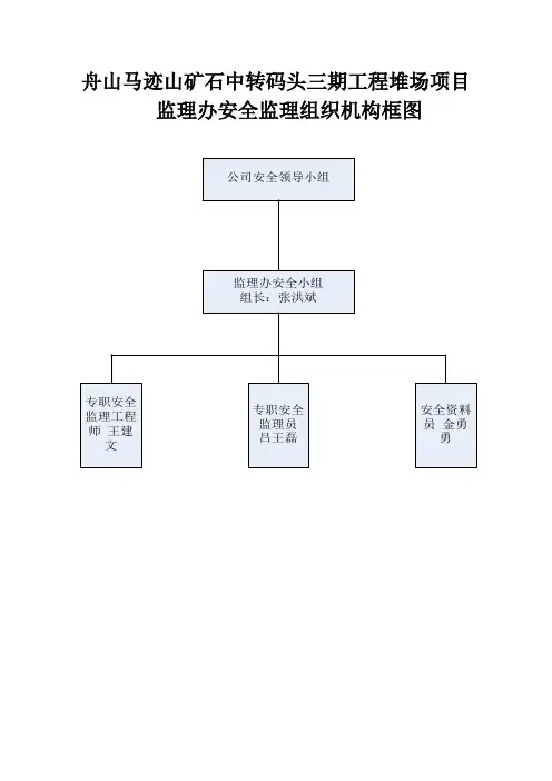 监理办安全组织机构框图(SQ-4-2)