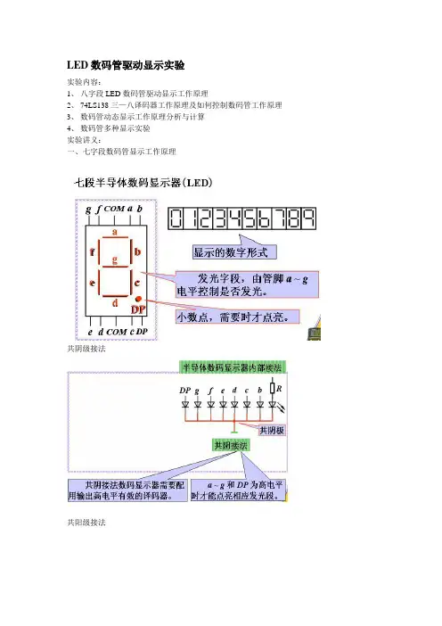 LED数码管驱动显示实验