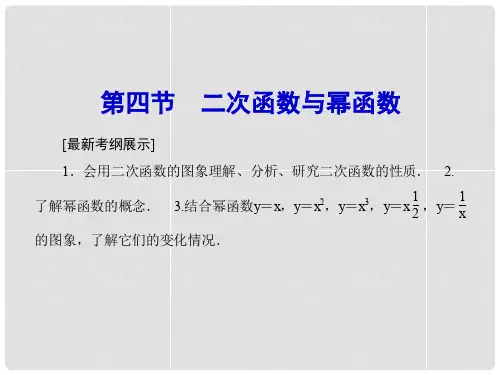 高考数学总复习 2.4 二次函数与幂函数课件 理 新人教A版