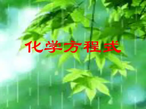 化学方程式--浙教版