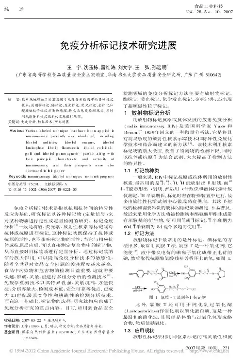 免疫分析标记技术研究进展_王宇
