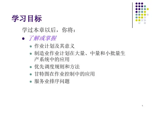 生产与运作管理作业计划(PPT 34页)