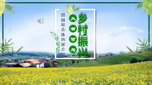 乡村振兴大有可为-田园综合体内容介绍